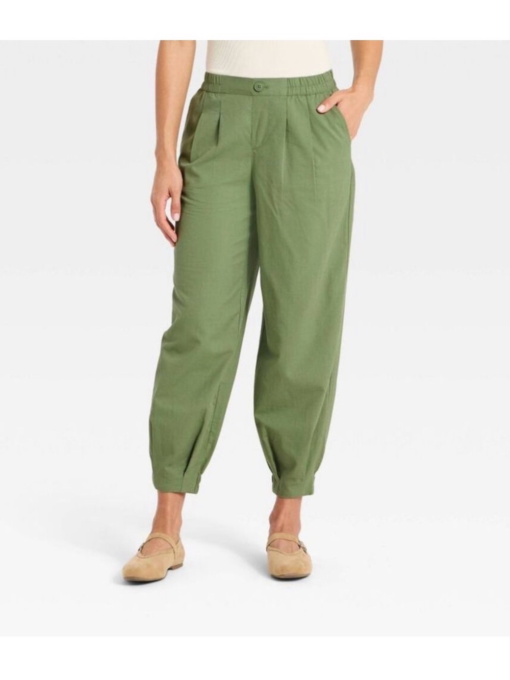 Women's Balloon Jogger Pants Green